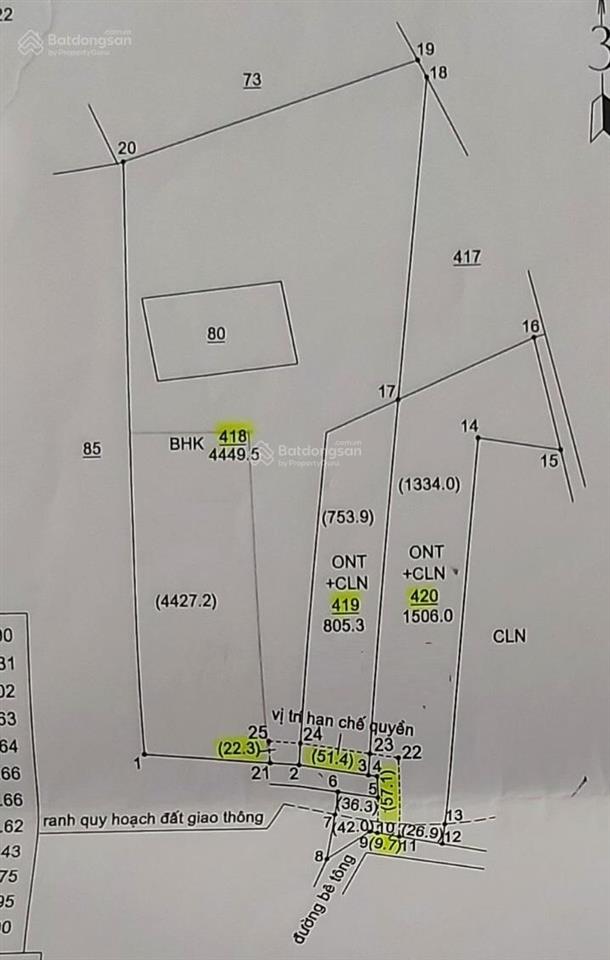 Bán đất diện tích khủng 2292m2 (thổ 100m2). tận 2 mặt đường trước sau tại vĩnh cửu, đồng nai
