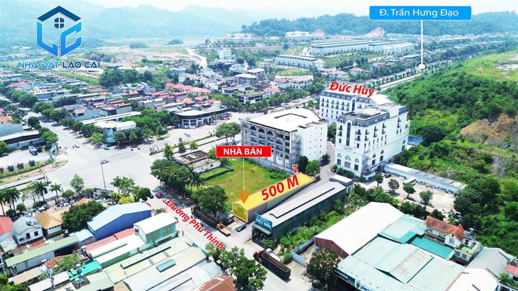 Duy nhất! lô đất 500m2 mặt tiền đường phú thịnh trung tâm tp lào cai, sát bitexco kinh doanh đỉnh