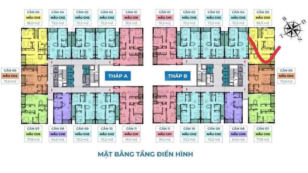 Bán căn hộ b605, tòa b the charm, khu đô thị an hưng, hà đông 95.1m² full nội thất cao cấp