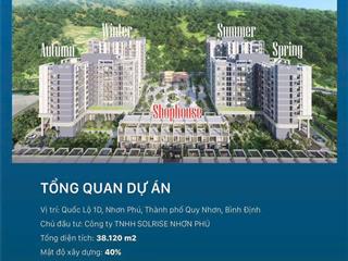Bán chung cư view đẹp tại solrise nhơn phú giá 782 triệu với diện tích 58m2 có 2pn, 2wc