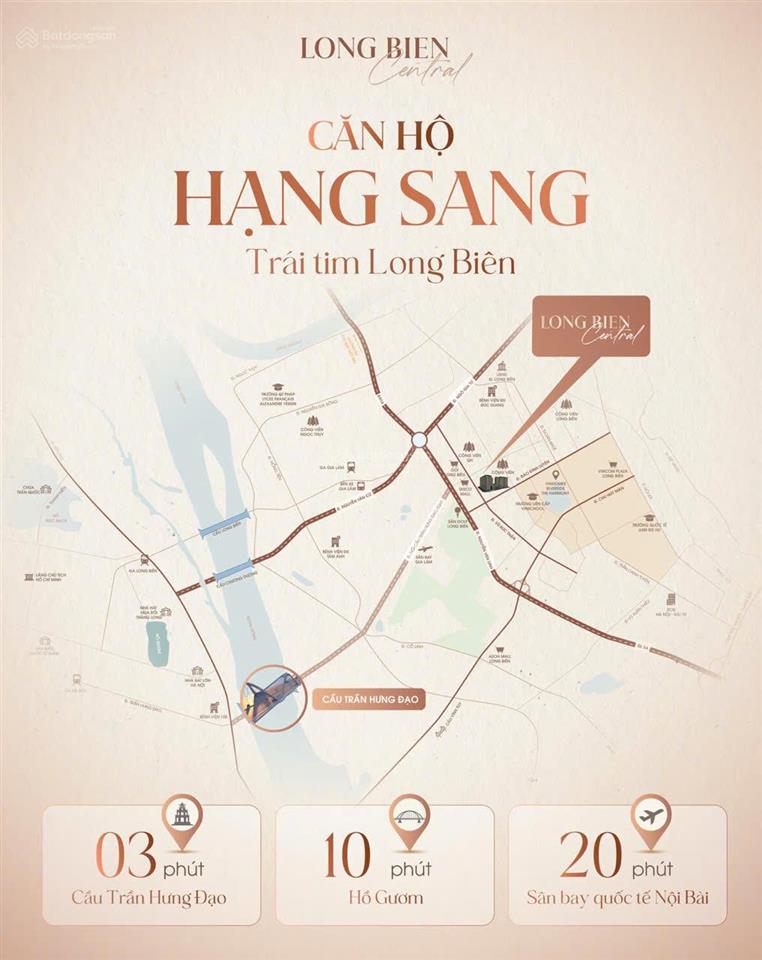Căn hộ hạng sang lâu dài ngay cạnh sân golf long biên & vinhomes river tiếp giáp khu phố cổ