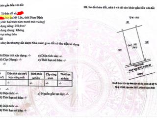 Bán đất nền tại xã mỹ trung, mỹ lộc, nam định, giá siêu hời 14,5 triệu/m2, 250m2