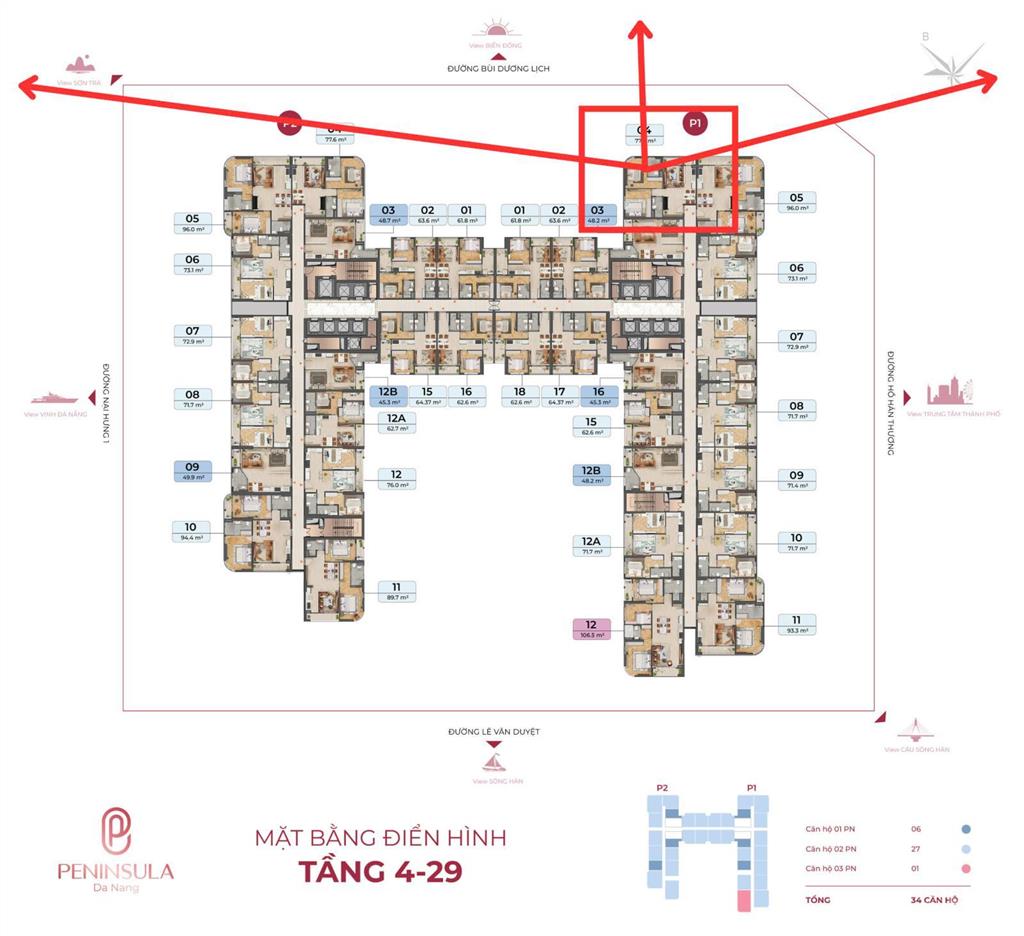 Cực hiếm! sở hữu ngay căn góc 2pn view biển  đẹp nhất giỏ hàng, sở hữu lâu dài  giá gốc cđt