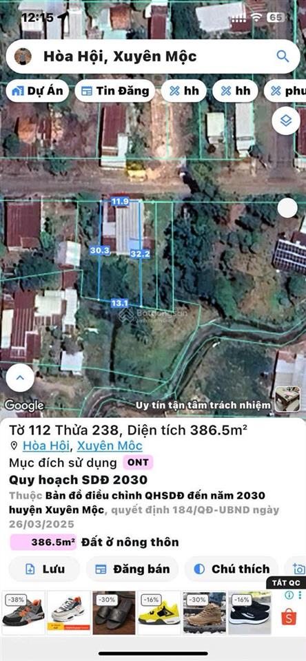 Cần bán đất thổ cư,chính chủ, số đỏ đầy đủ.