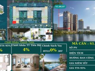 Căn 2pn tầng thấp view chính biển trả thẳng giá đẹp 2,95 tỷ