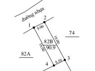 Bán đất tại xã hồng sơn, 3,2 tỷ, 90,9m2 mặt tiền 5m hàng hiếm chỉ với