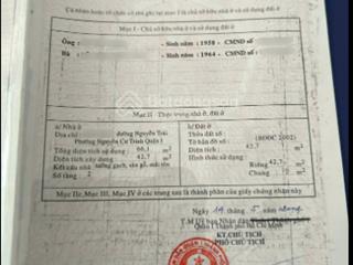 Bán nhà hẻm 10m, 212b nguyễn trãi, 2 tầng, cn 43m2, giá 9.5 tỷ!