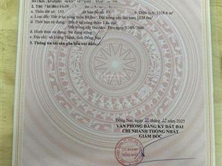 Đất sào phủ hồng. có thổ cư sẵn