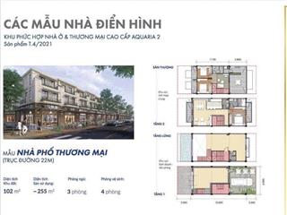 Bán shophouse tân cổ điển 6x17m, 1 trệt 1 lửng 2 lầu, ngay khu đô thị waterpoint long an