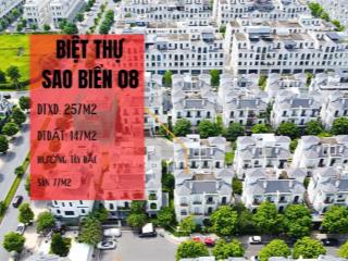 Hàng hiếm biệt thự song lập phân khu vip sao biển 8, sát hồ ngọc trai 24,5ha giá chỉ 35,3 tỷ