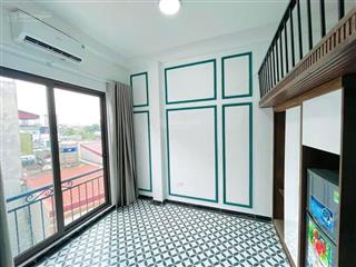 Căn studio có gác xép 25m2 full đồ có cửa sổ thoáng khu kim ba đình
