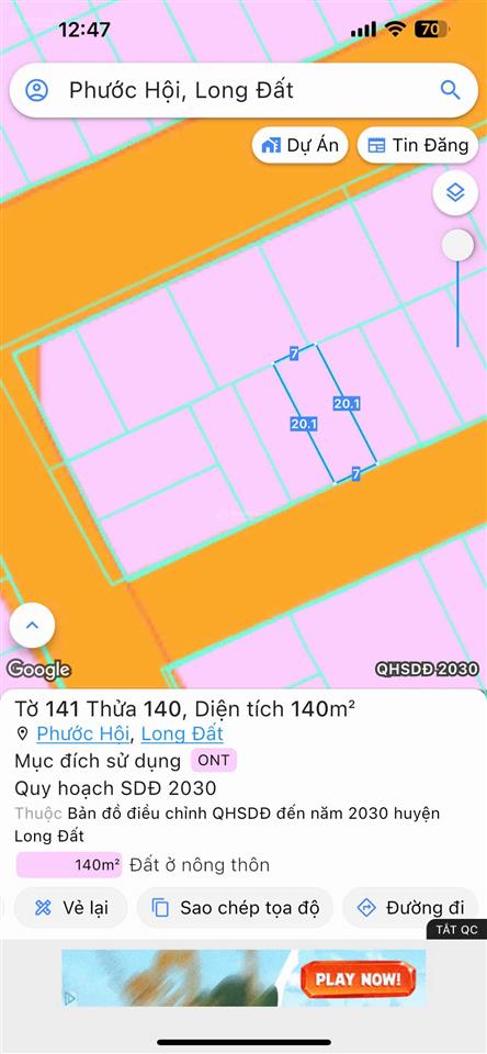 Chỉ với 850tr sở hữu lô đất ngay tại tđc lộc an cách biển 200m