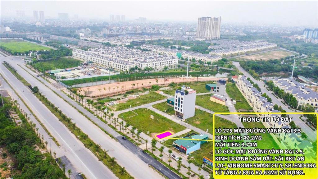 Lô góc nhỏ xinh 47m2 mặt đường vành đai 3.5 siêu hiếm vị trí lại ngay ngã tư sầm uất giá đầu tư