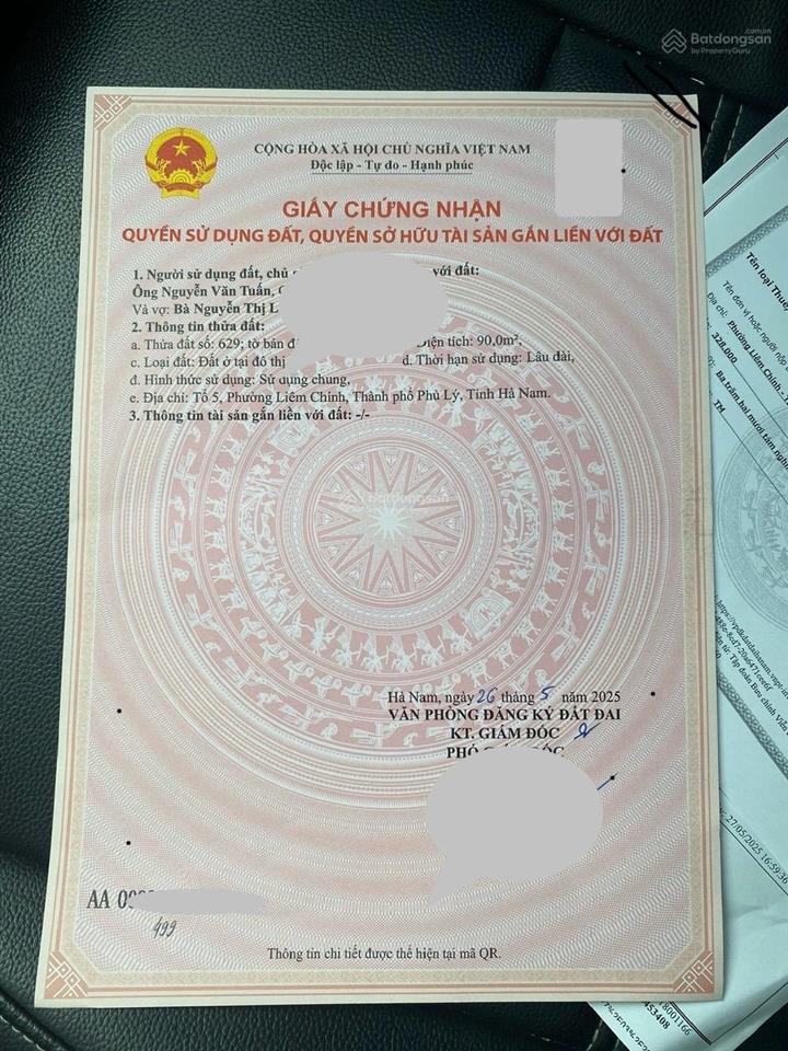 Cần bán gấp đất lô đất tiềm năng tổ 5, phường liêm chính