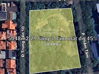 Bán lô đất sát kđt trung yên 2 mặt phố nguyễn vĩnh bảo và phố nguyễn bá khoản 50,809m2,gpxd 33 tầng