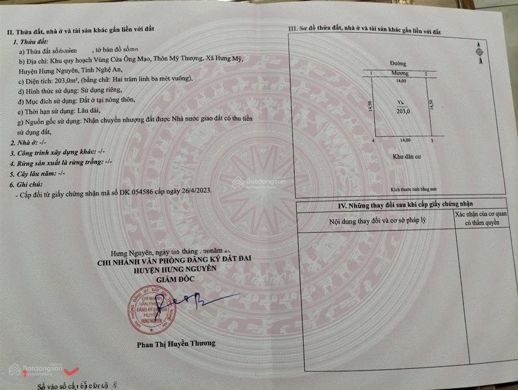 Đất siêu đẹp, vuông vắn hưng mỹ hưng nguyên