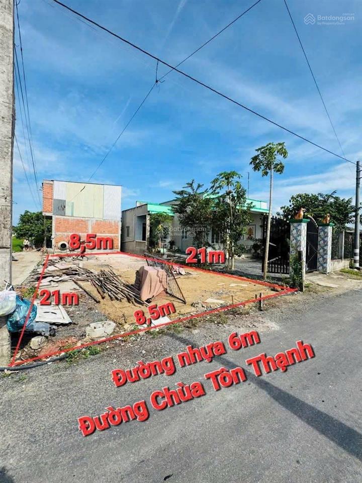 Mặt tiền đất thổ đường nhựa chùa tôn thạnh, 169m2 giá đỉnh 800 triệu.
