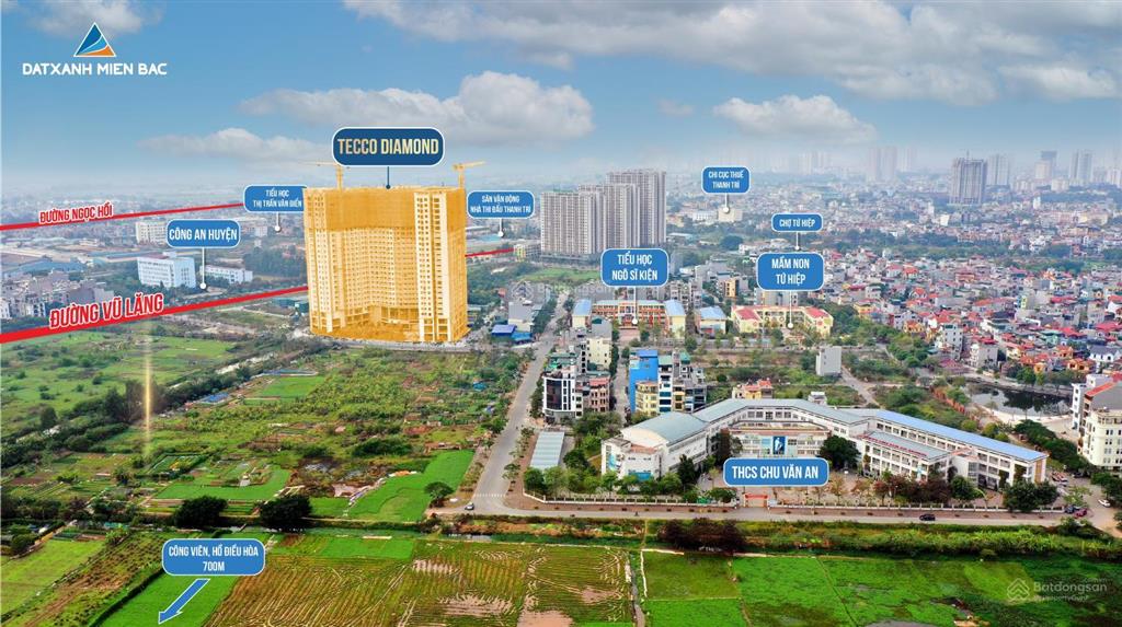 Chính chủ cần bán căn hộ 2 phòng ngủ, 2 wc chung cư tecco diamond, tứ hiệp, thanh trì, hà nội