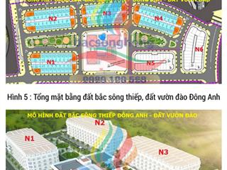 Bán lô góc đất đấu giá  vườn đào, phúc lộc đông anh đường hoa đào 3 view công viên cực hiếm