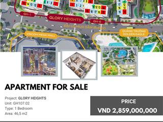 Cần chuyển nhượng căn hộ 1pn+ tại glory height