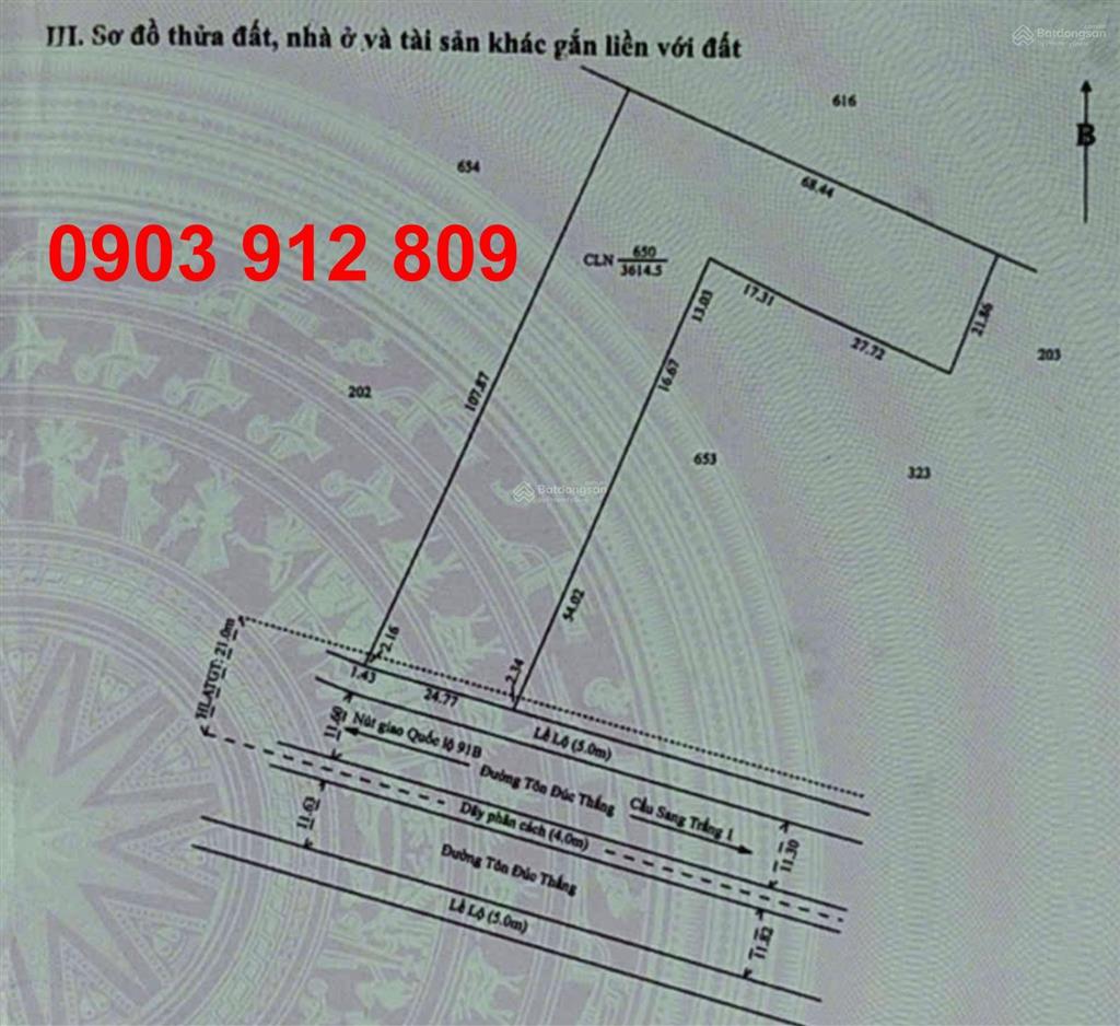 Bán đất mặt tiền đường tôn đức thắng