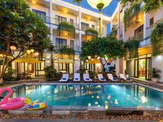 Cần bán toà villa đôi 3 tầng tại làng lúa cẩm thanh hội an, 2 mặt tiền đường 5m5, dt 500m2
