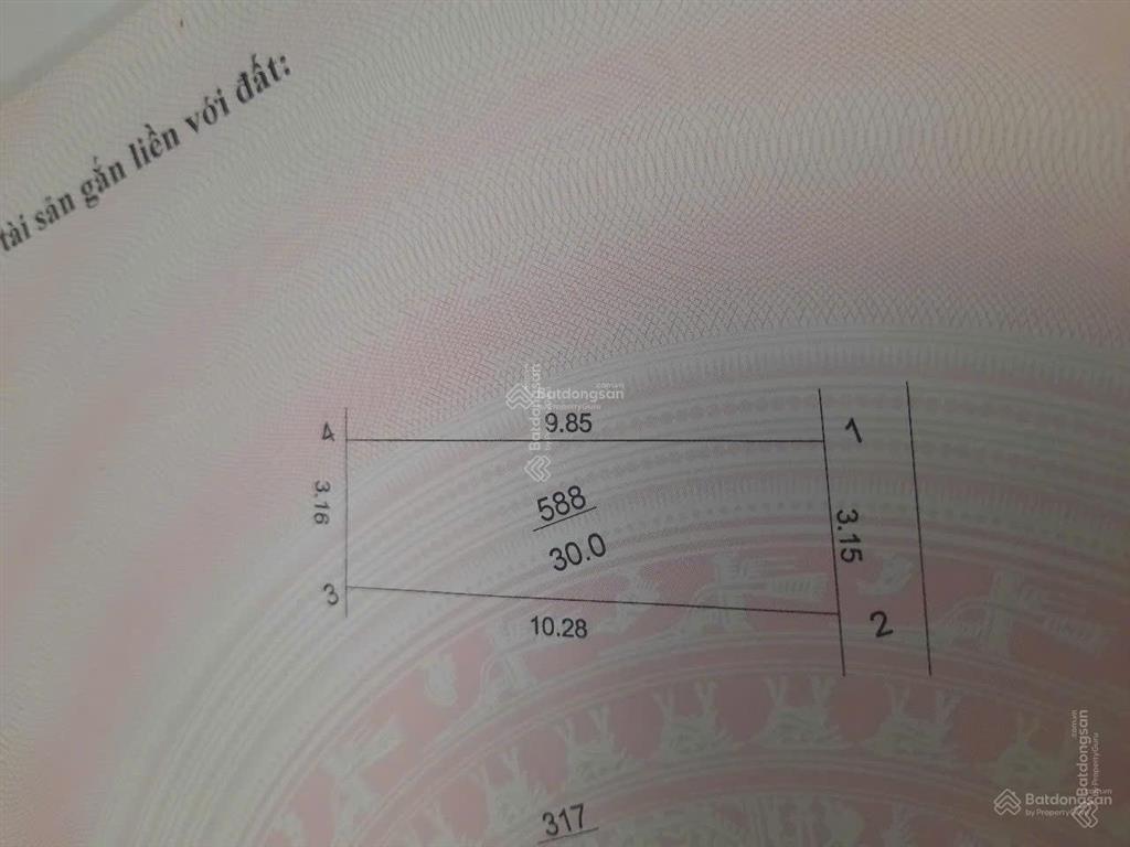 Chính chủ bán 30 m2 đất thổ cư trong ngõ