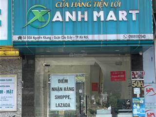 Cho thuê mặt bằng kinh doanh 2 mặt tiền tầng 1 + 2 phố nguyễn khang yên hoà