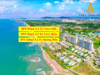 Giỏ hàng aria vũng tàu giá sốc 2pn 87m2 2.3 tỷ, 2pn 91m2 view biển 3.35 tỷ
