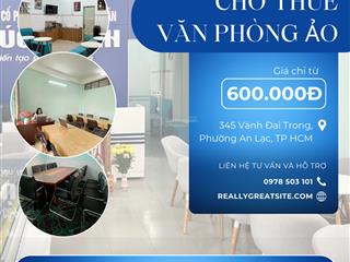 Khu tên lửa văn phòng ảo 600k/tháng  địa chỉ uy tín, mặt đường lớn 40m, có thể cho thuê lâu dài