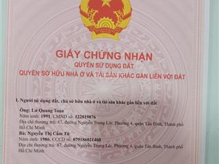 Bán nhà riêng diện tích 4.5*21. 2 mặt hẻm thoáng mát