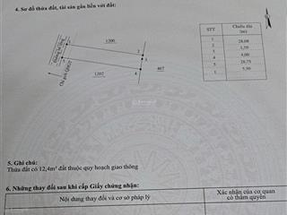 Bán đất full thổ 155m2, đường bê tông thông, khu dân cư