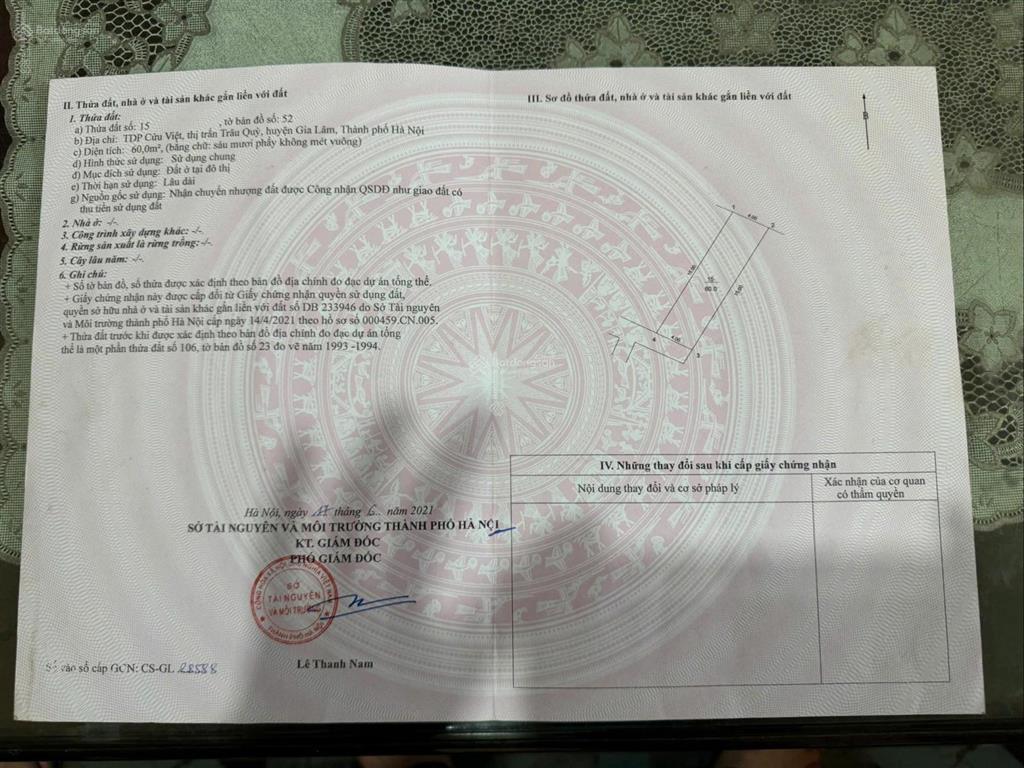 Cần bán đất "2 mặt tiền" cửu việt, sát học viện nông nghiệp
