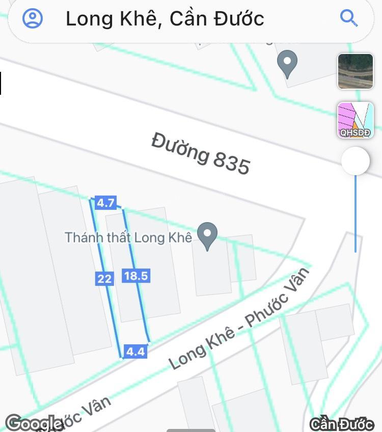 Đất mặt tiền tl835 long khê cần đước