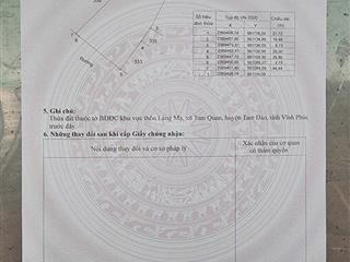 Bán đất tại xã tam quan, tam đảo, vĩnh phúc, giá 3,9 tỷ, 1270,3 m2 đẹp, nhiều tiện ích