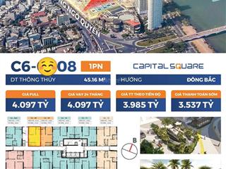 Sở hữu căn 1pn ngay căn hộ ven sông hàn, tại dự án capital square