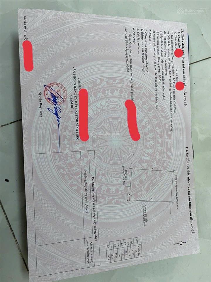 Bán kho tại đường trần phú, phường trưng nhị, phúc yên, vĩnh phúc, giá siêu hời 6 triệu, 12.505 m2