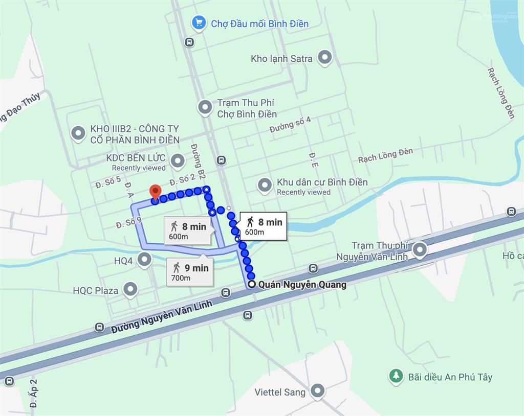 Chính chủ bán đất kdc chợ bình điền, phường 7, quận 8  80m² (5m mặt tiền), đường 12m, có sổ hồng