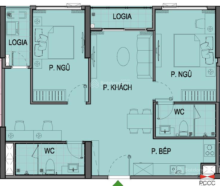 Siêu rẻ... chủ nhà gửi bán căn hộ 2pn + 1 dt 79m2 the beverly, giá chỉ 55tr/m2