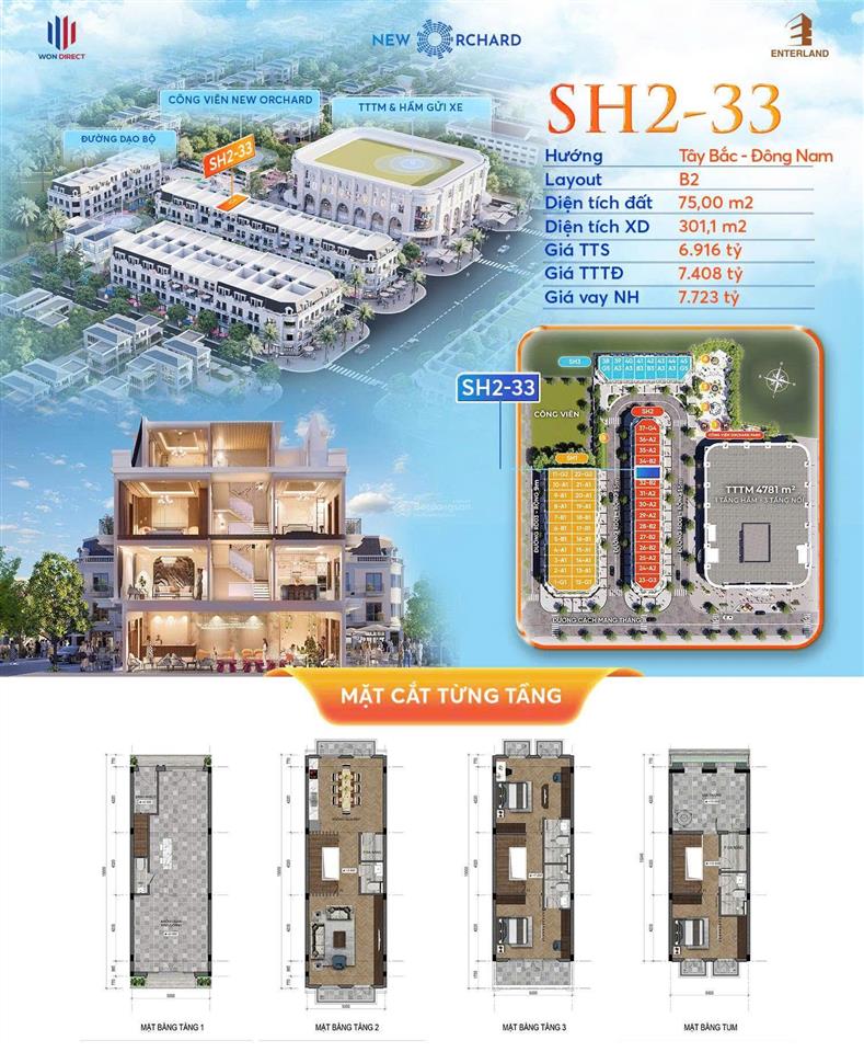Bán căn nhà phố dãy sh02 diện tích 75m2 xây 4 tầng  shop 2 mặt tiền  chỉ cần 3,5 tỷ