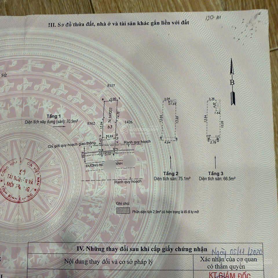 Bán nhà 3 tầng mặt tiền p. đông hoà gần sân vận động dĩ an nhà đẹp dt lớn kiến trúc tân cổ điển