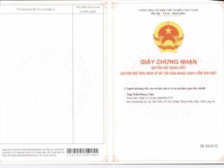 Anh chủ nhà cần bán miếng đất 2 mặt tiền. giá bao lên thổ