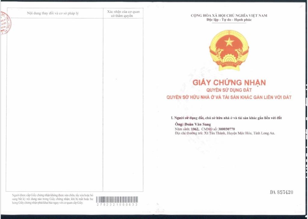 Ông chú cần bán miếng đất 2 mặt tiền. giá đo la đã bao lên thổ
