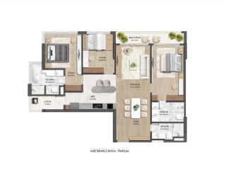 Jade square 128m²  lựa chọn hiếm cho gia đình 3 thế hệ, vốn chỉ từ 8 tỷ