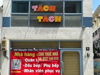 Chính chủ cho thuê nhà 2mt 90nguyễn văn thủ q1, giá chỉ 90tr bao vat
