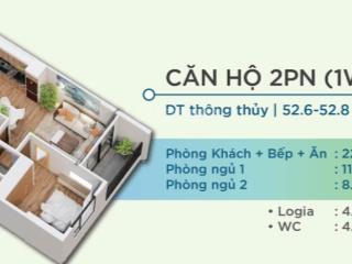 Sở hữu căn hộ 2 phòng ngủ 52,6m2 tại yên bình complex chỉ từ 499 triệu