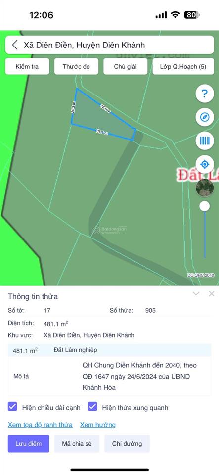 Đất vườn giá rẻ diên khánh đẹp