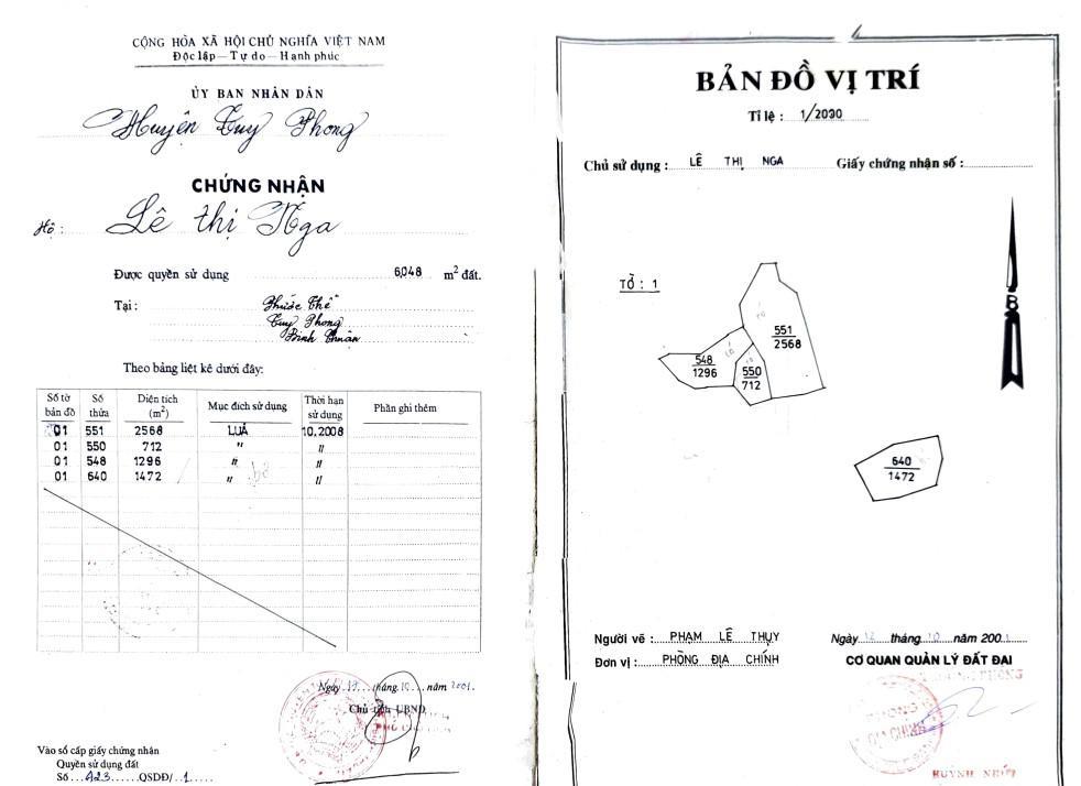Bán 13 lô đất nuôi thủy sản liền kề 128.498 m2 tại phước thể, tuy phong, bình thuận, giá 40 tỷ vnd