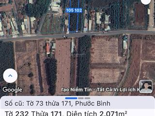Chủ bán gấp lô đất 2071m2. giá chỉ 12tr/m2. xã phước thái huyện long thành tỉnh đồng nai
