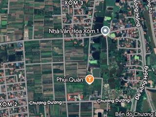 Bán lô đất nền ở xóm 3 chương dương, thường tín hà nội.72.7m2 nở hậu đường vào thoáng. giá 52tr/1m
